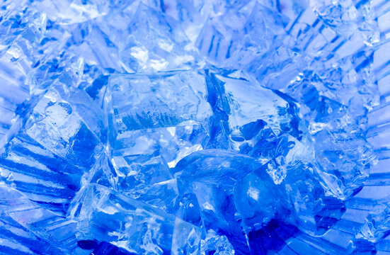 Ice texture in blue.