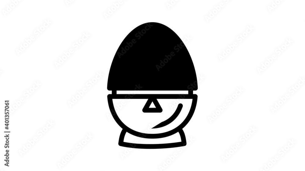 Poster egg timer icon animation best on white background for any design