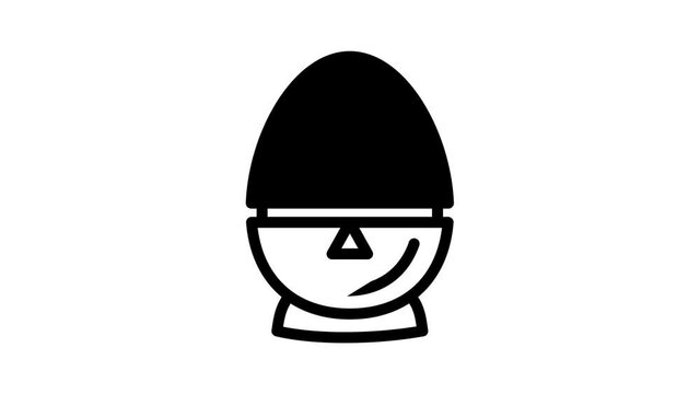 Egg timer icon animation best on white background for any design