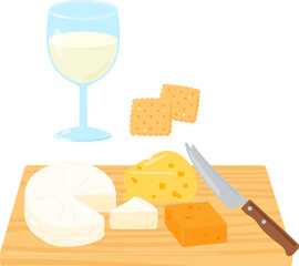 いろいろなチーズとワイン