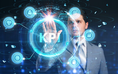 KPI Key Performance Indicator for Business Concept. Business, Technology, Internet and network concept.