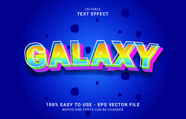 editable text effect, galaxy style