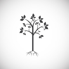 Gardening icons set on white background.Creative illustration concept symbol for web or mobile app