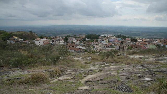 View of the City in the Mountains in Brazil 