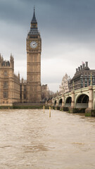 Fototapeta na wymiar Big Ben, Houses of Parliament and Westminster bridge travel destinations at London, UK.