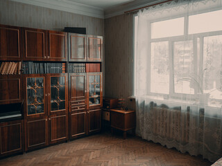 beautiful moody room with wardrobe in the library