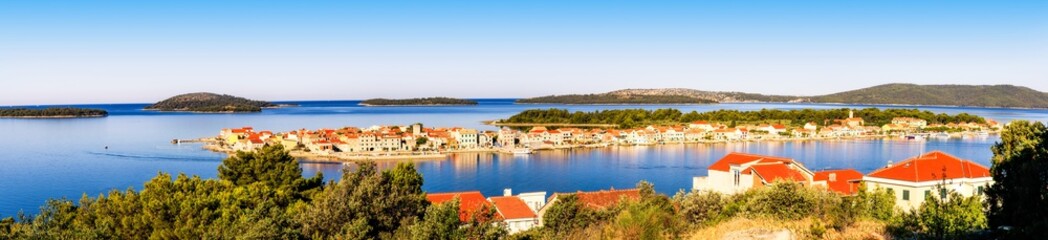 Naklejka na ściany i meble Krapanj Island Panorama, Croatia