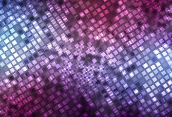 Fototapeta premium Dark Purple vector backdrop with rhombus.