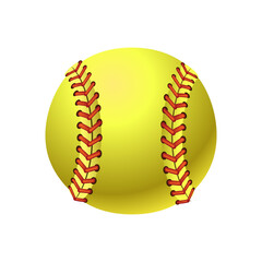 Softball illustration isolated on white background. Sport. Vector illustration
