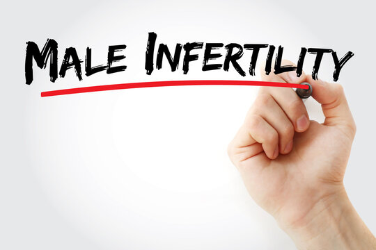 Male Infertility text with marker, concept background
