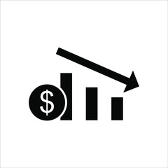 increase money growth icon on white background. vector eps 10