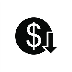 increase money growth icon on white background. vector eps 10