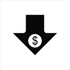 increase money growth icon on white background. vector eps 10