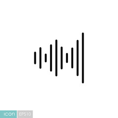 Equalizer, frequency vector icon. Audio signal