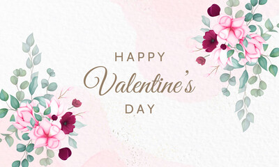 Valentine's day background with beautiful floral