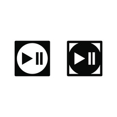 Play and pause button Vector icon. Video play button symbol vector illustration icon editable isolated on white background