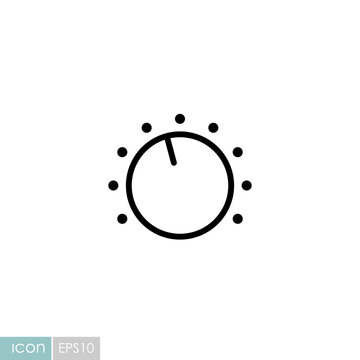 Volume knob vector flat icon