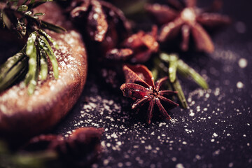 close up of spices and sugar