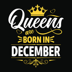 Kings are born in december - t-shirt,typography,ornament vector - Good for kids or birthday boys, scrap booking, posters, greeting cards, banners, textiles, or gifts, clothes