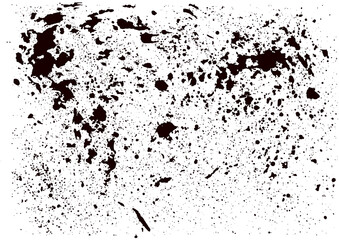 Distressed Effect. Old vintage scratches, stain, paint splats, spots, stripes