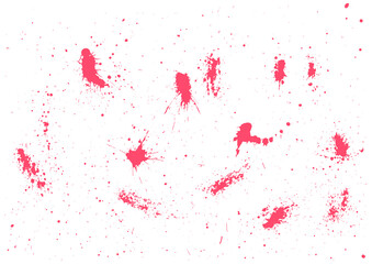 Distressed Effect. Old vintage scratches, stain, paint splats, spots, stripes