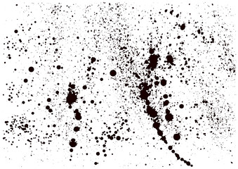 Distressed Effect. Old vintage scratches, stain, paint splats, spots, stripes