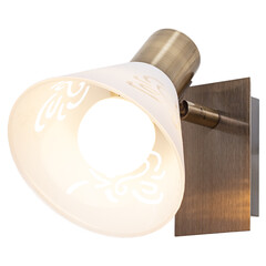 Wall lamp in vintage style on an isolated white background.