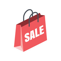 Sale purchase package. Vector 3d isometric, color web icon set, new flat style. Creative illustration, idea for infographics.