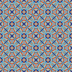 Geometric seamless pattern, ornament, abstract colorful background, vector texture.