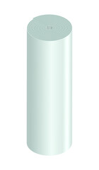 Realistic vector illustration insulator for heat cold and sound protection isolated on white background. Roll of construction insulation material isometric vector icon in flat cartoon style.