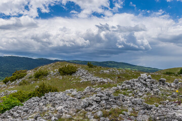 landscape with blue sky