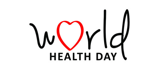 World Health Day, on April 7. Poverty, lack of good education, ineffective health policy and care are items that contribute to many diseases and problems. Stethoscope sign. Vector medical icons.
