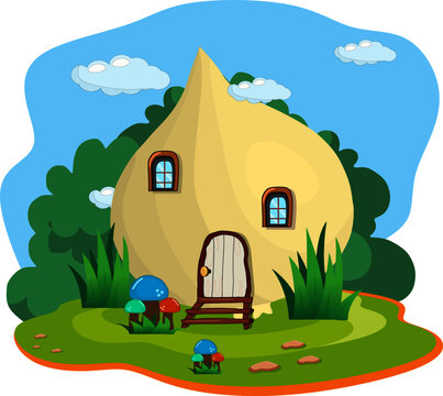 Vector illustration of onion house