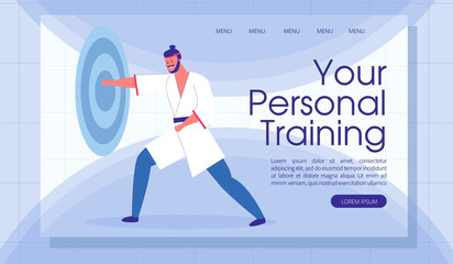 Martial Arts Personal Training Landing Page Design