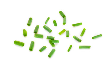 fresh scallion isolated on white background