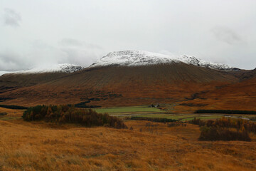 The autumn landscape of the Scottish Highlands