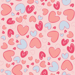 seamless pattern with hearts