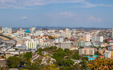 Fototapeta na wymiar Pattaya Thailand Southeast Asia view to the cityscape