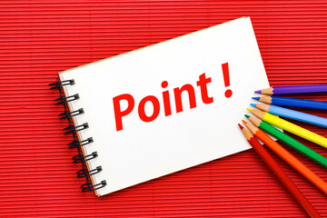 POINTと色鉛筆とノート