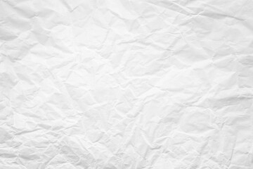 White paper sheet texture background with crumpled wrinkled and rough pattern, empty blank paper page material for any design