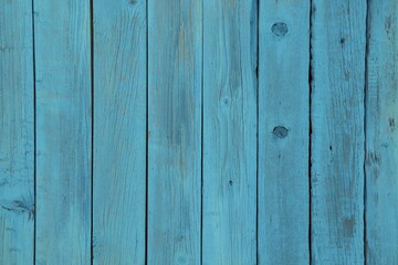 Fototapeta premium wooden planks covered with rubbed blue paint