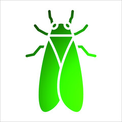 cicada icon. animal sign. vector illustration - obrazy, fototapety, plakaty