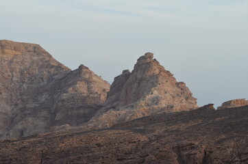 Obraz premium landscape desert mountain Sahara Israel Jordan hike trail