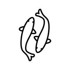 koi fish icon. animal sign. vector illustration
