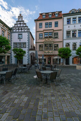 Altstadt mit schönen Bürgerhäusern in Naumburg/Saale an der Straße der Romanik,...