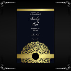 Mandala template with elegant, classic elements. Great for invitation, flyer, menu, brochure, background Premium Vector