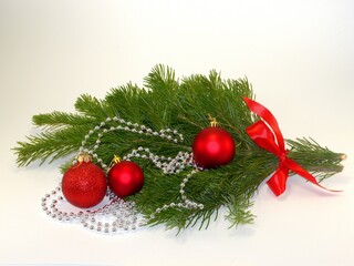 christmas decoration with red balls
