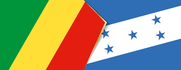 Congo and Honduras flags, two vector flags.