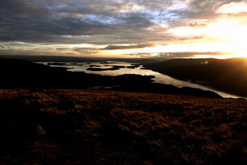 From Ben Lomond 
looking over Loch Lomond
Sunset