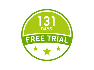 131 days free trial. 131 day Free trial badges
